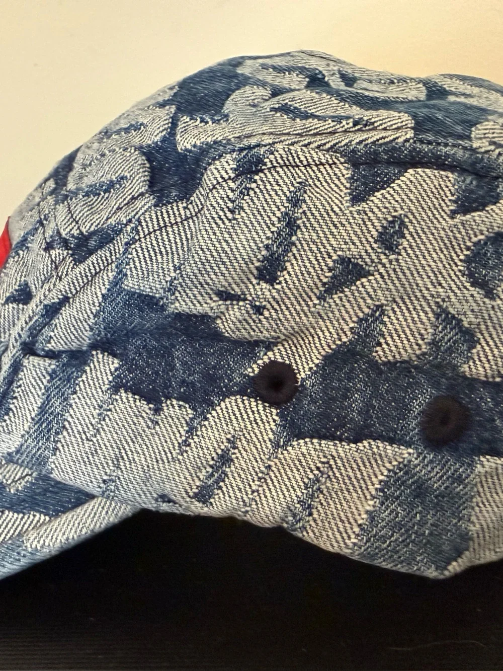 Supreme Fat Tip Jacquard Denim Camp Cap